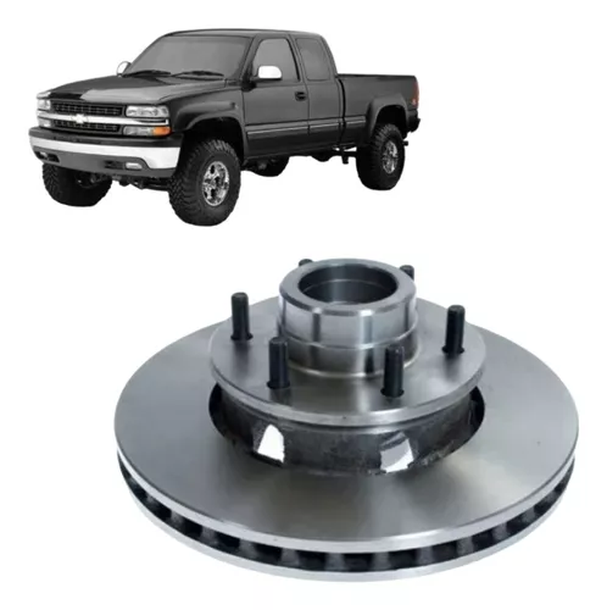 Par Disco Freio Diant Chevrolet Silverado Bonanza Grand Blazer 1